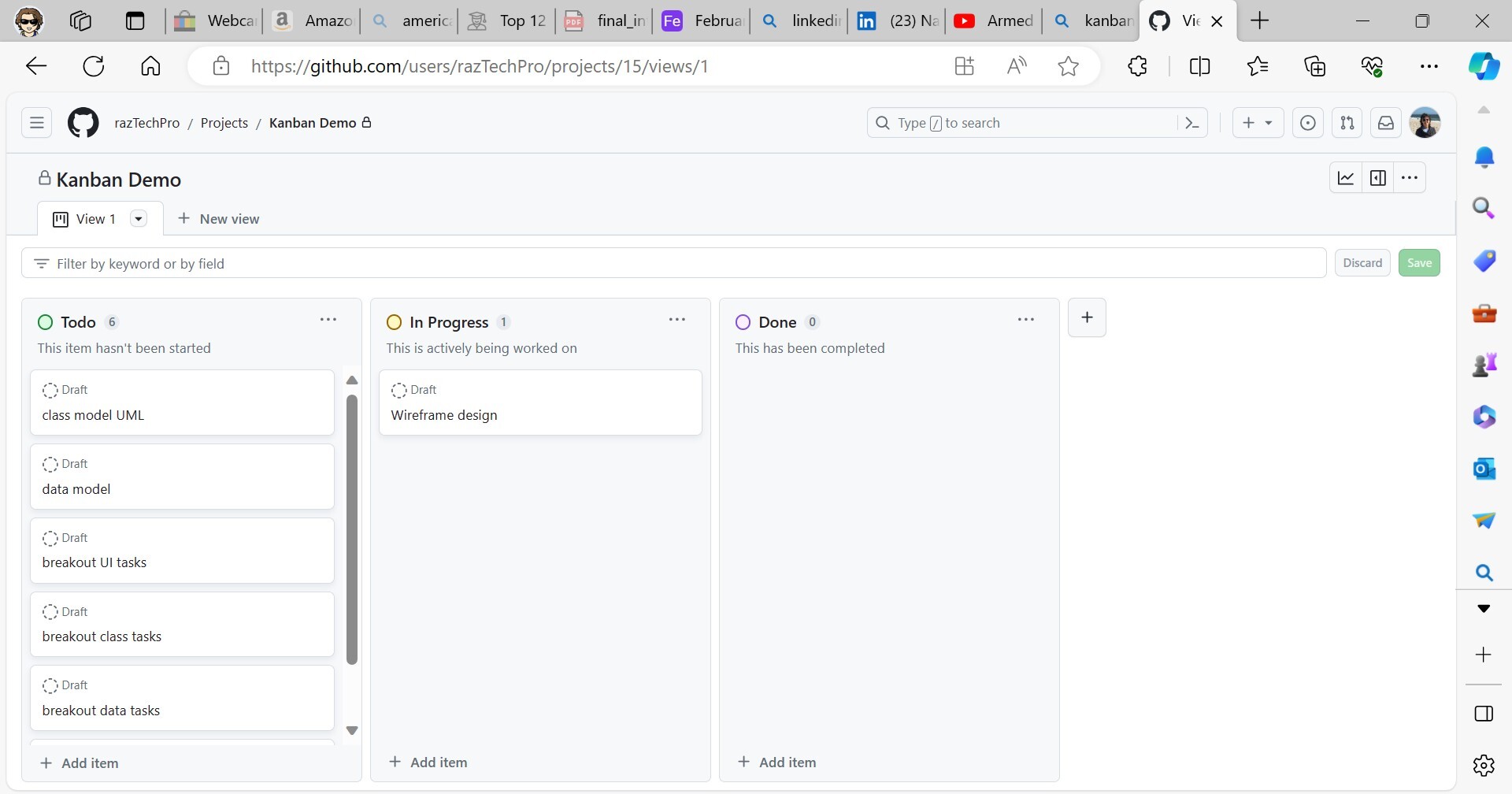 Github Project board